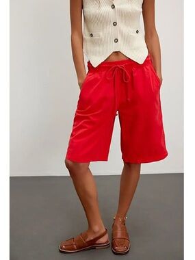 Free People Saylor Poplin Pull-On Shorts
